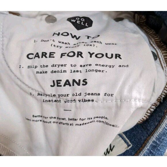 NWT Madewell The 90's Straight Leg High Rise Jean Size 23 Sequins Magic Pockets - Picture 12 of 12